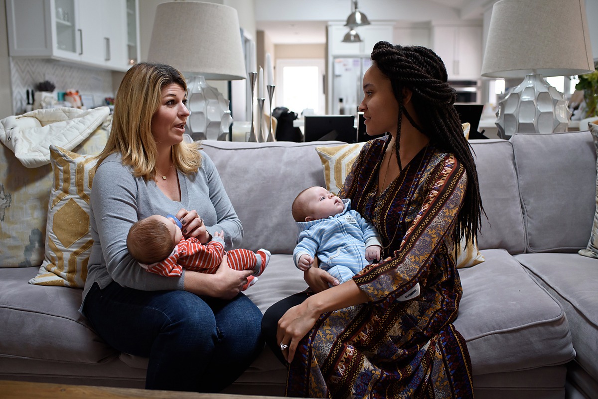 doula with mom and twins 1